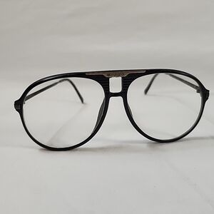 Vtg Carrera 5595 90 Aviator oversized glass Frames Black W. Germany Optyl 130
